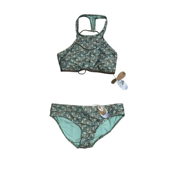 NEW WITH TAGS NEW ‎ 2 piece set prAna SEASIDE SAFARI AZRA ZEBRA RACERBACK TASSEL - Picture 5 of 13